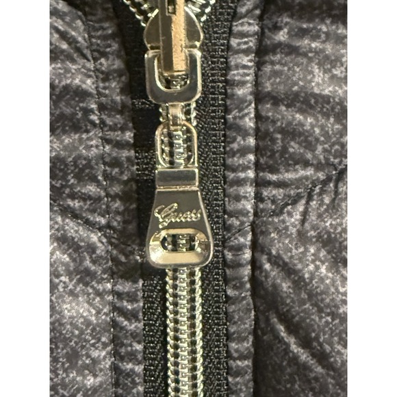 GUESS Mica Metallic Puffer Jacket Women's Medium No Hood - Picture 3 of 13